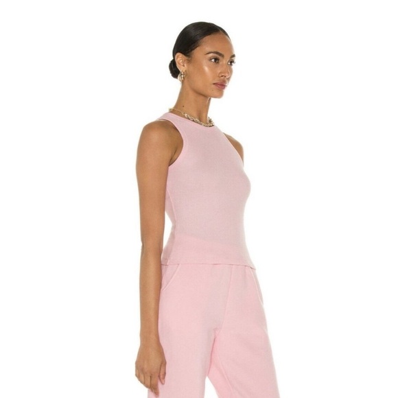 Atoir X Rozalia The Tank Ribbed Tank Top High Neck Capsule Wardrobe Soft Pink M - Picture 2 of 10